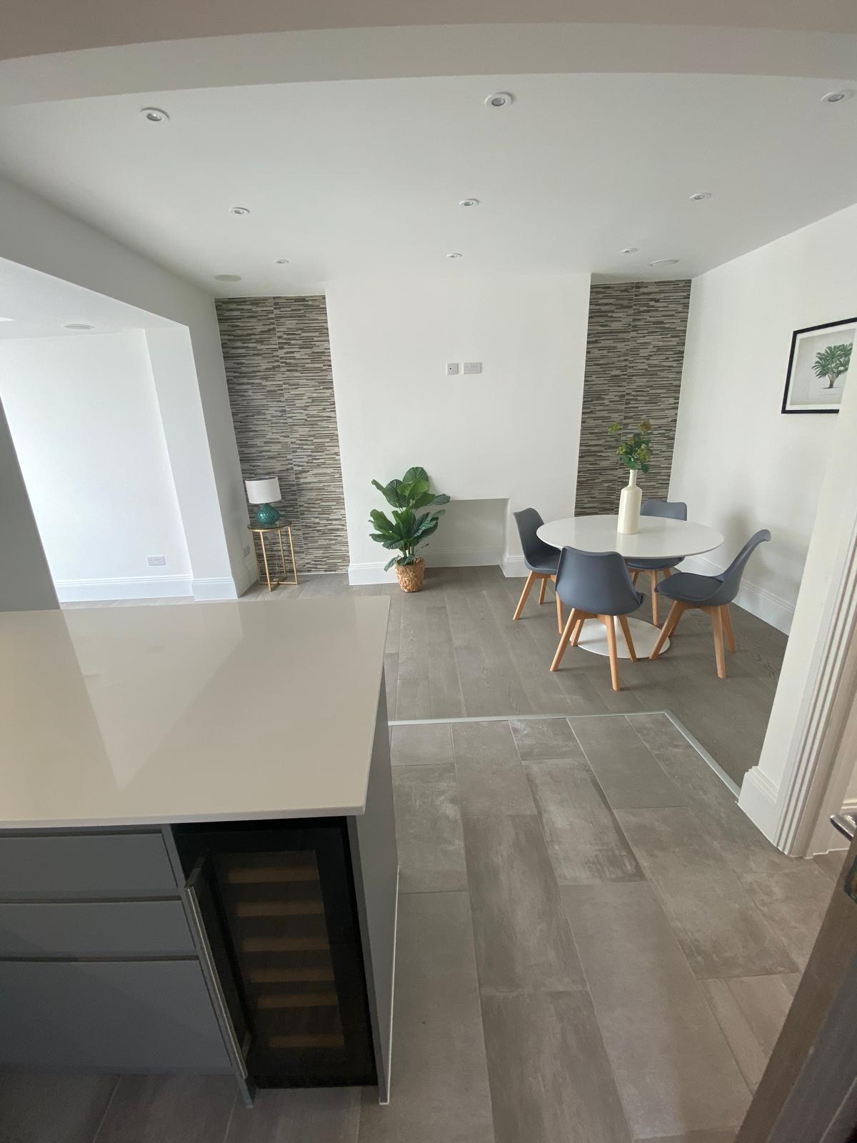 Open-plan dining area created by the extension